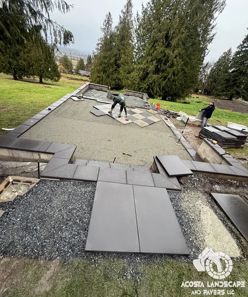 Multi-Tiered Patio, Fire Pit & Integrated Outdoor Living Design in Bothell 